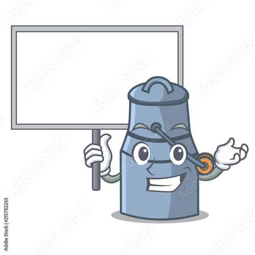 Bring board milk can character cartoon photo