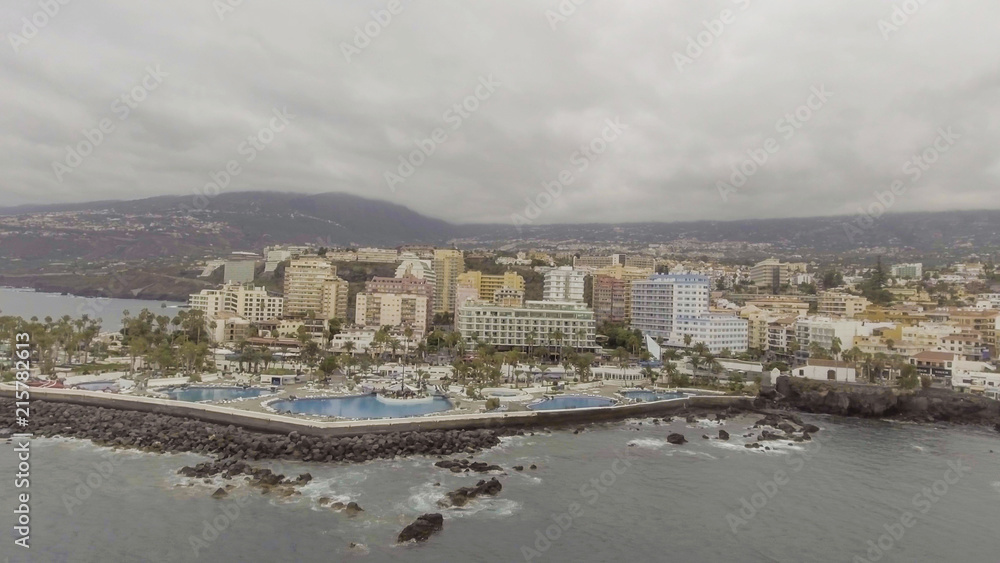 Aerial view of Garachico Pools in Tenerife