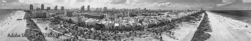 Miami Beach skyline  Florida. Aerial view in spring season