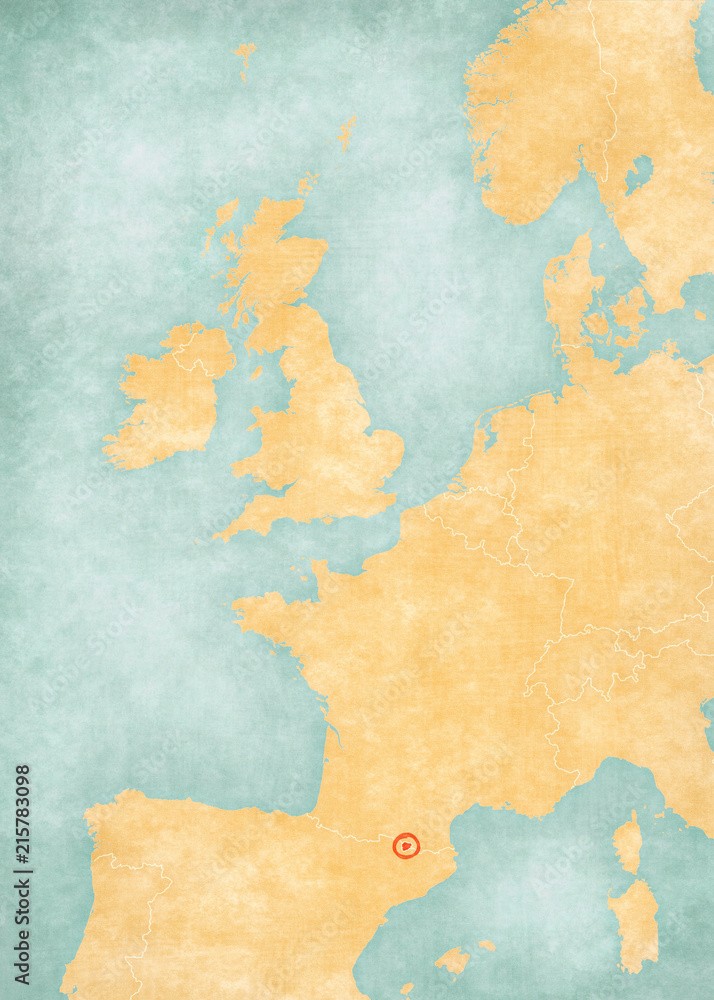 Map of Western Europe - Andorra