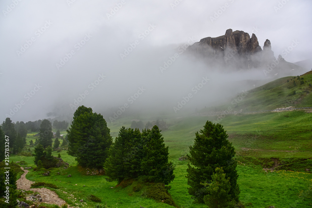 Fototapeta premium The beautiful Mountains view in Dolomites Italy.