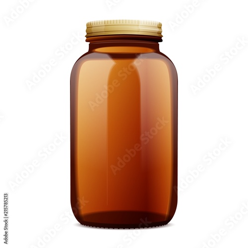 Dark Amber Glass Bottle Mockup
