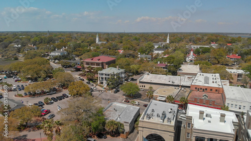 Aerial view of Beaufort, SC photo