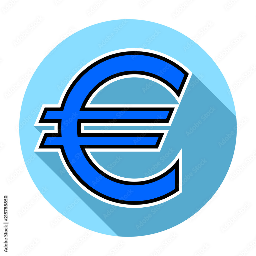 Euro icon flat design vector illustration Euro icon flat design vector illustration