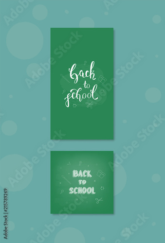 Back to school banner templates for social media. Vector illustration. photo