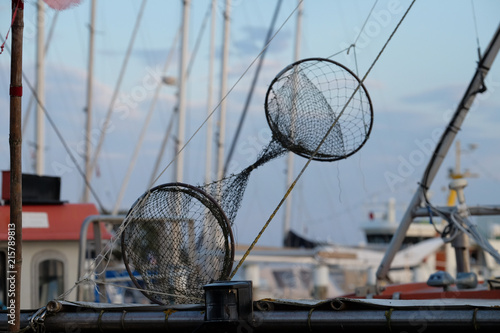Fischernetze trocknen im Wind