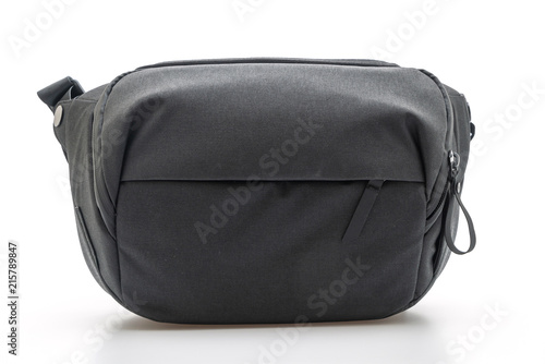 black fabric fashion men bag