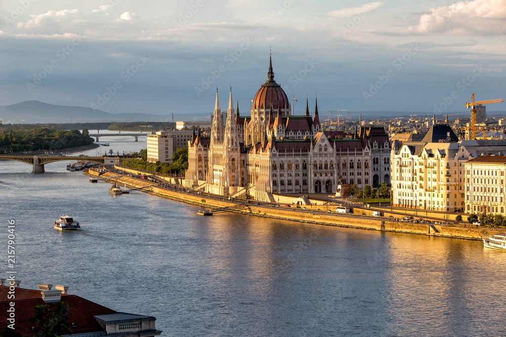 Cityscape of Budapest, with the Hungarian Parliament and the Danube