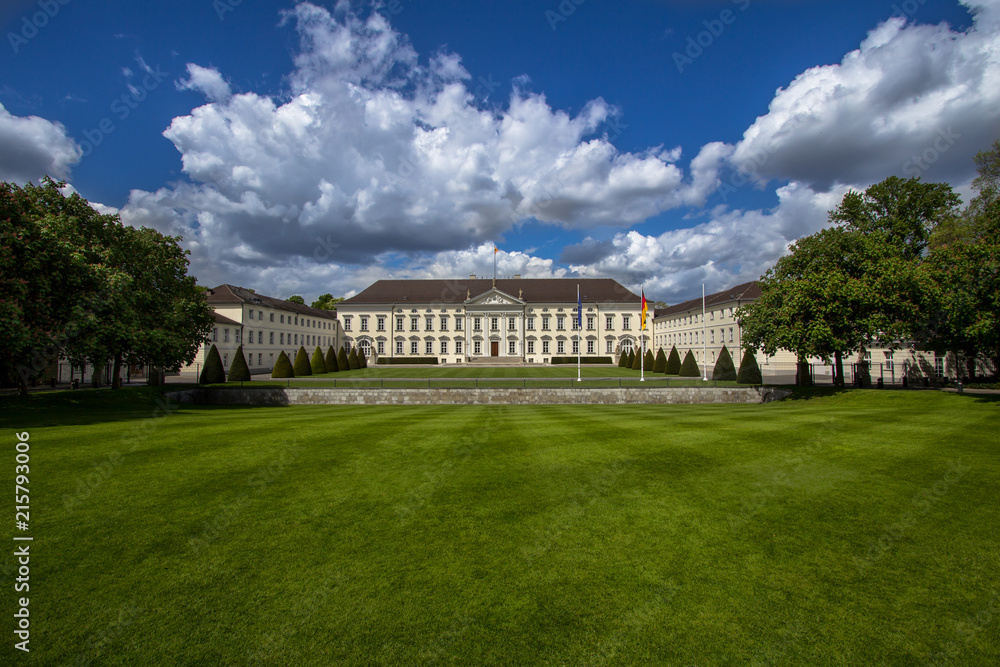 View of famous Schloss Bellevue in Berlin