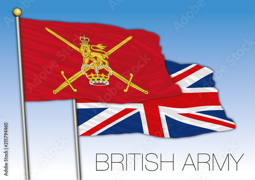 British Army flag, United Kingdom, vector illustration