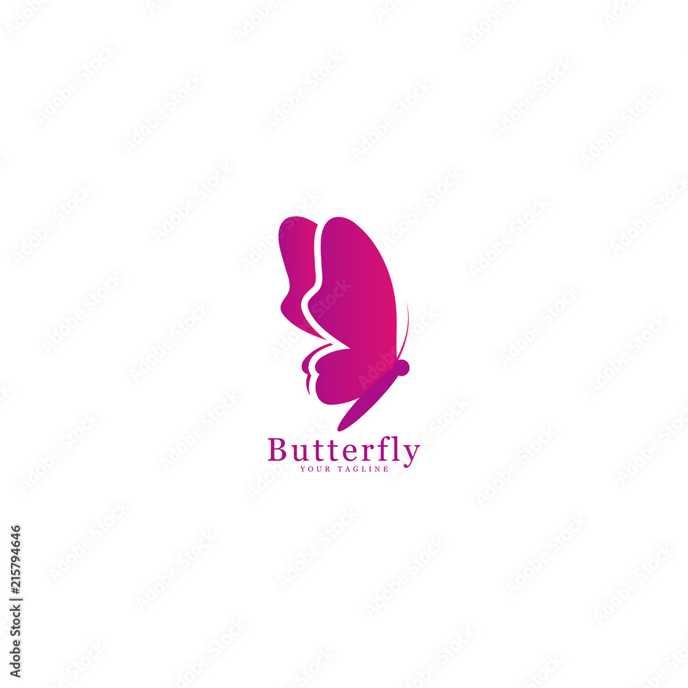 gradient butterfly logo, icon template gradient butterfly logo, icon template