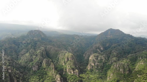 Aerial view of the mountains in Amatlán, Morelos photo