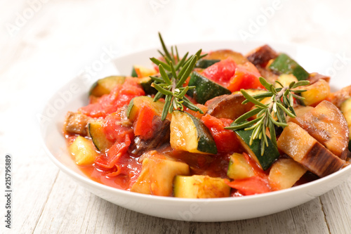 ratatouille with eggplant, zucchini and tomato