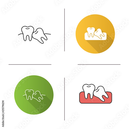Crooked teeth icon