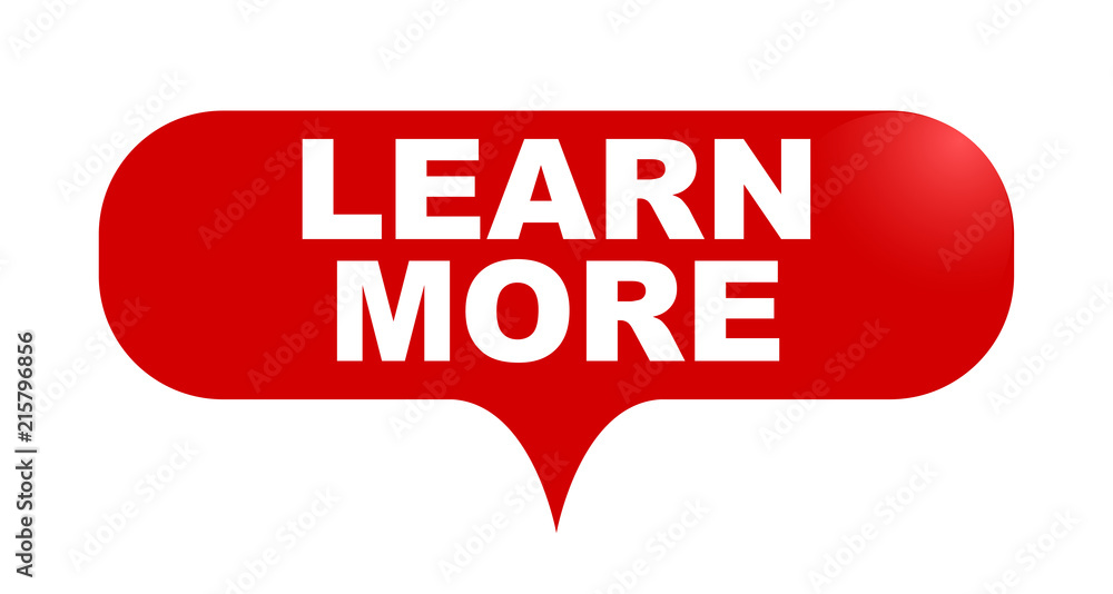 red vector bubble banner learn more red vector bubble banner learn more