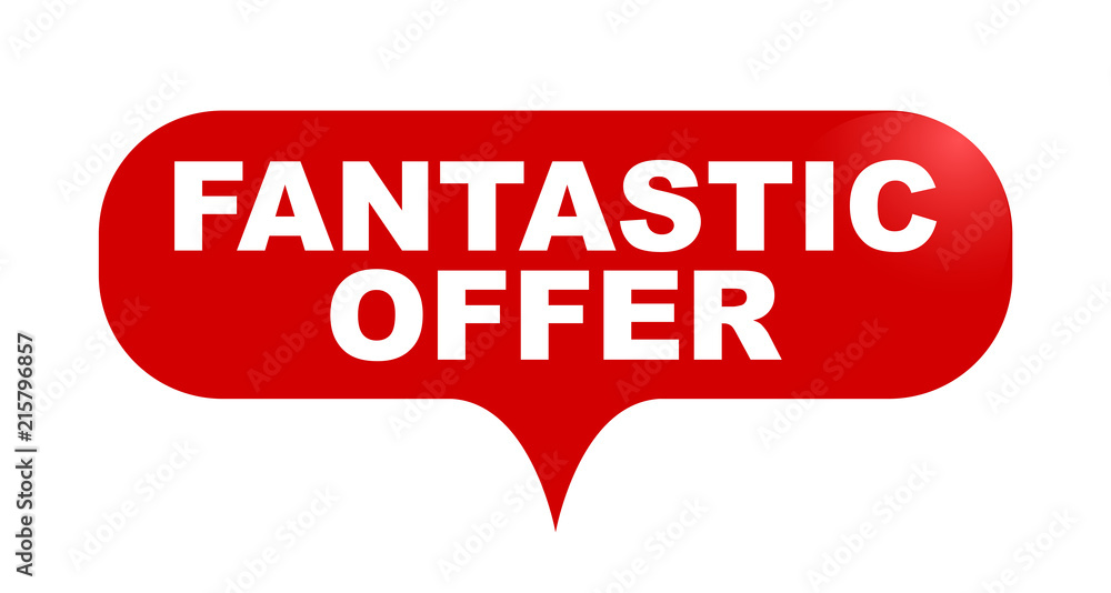 red vector bubble banner fantastic offer red vector bubble banner fantastic offer