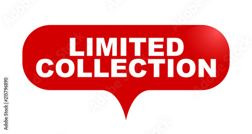 red vector bubble banner limited colection