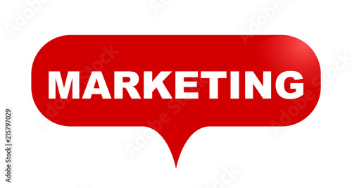 red vector bubble banner marketing