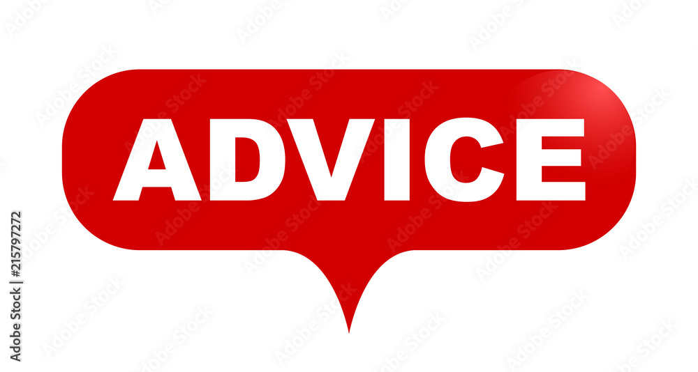 red vector bubble banner advice red vector bubble banner advice