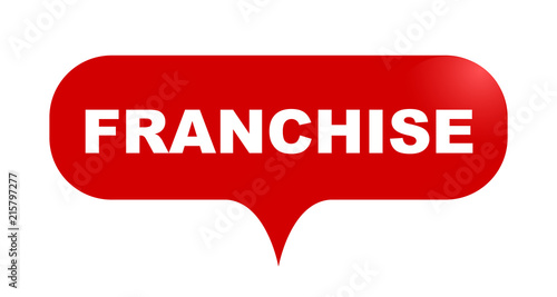 red vector bubble banner franchise