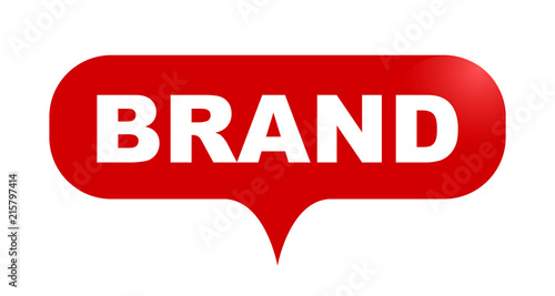 red vector bubble banner brand