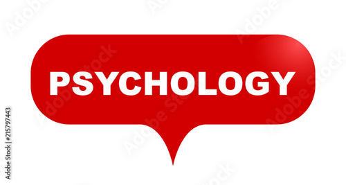 red vector bubble banner psychology