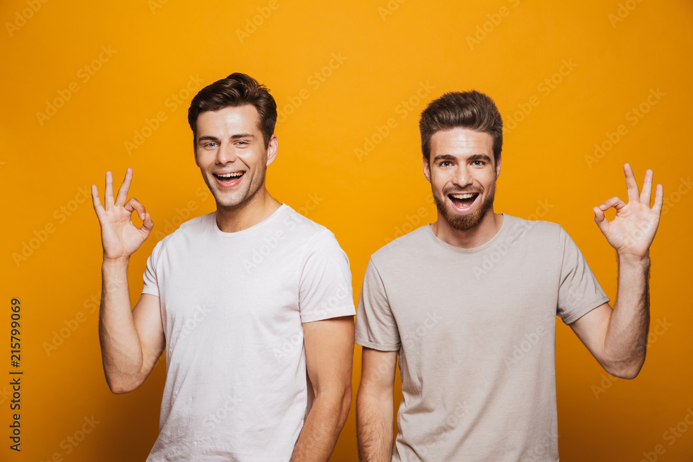 Portrait of a two happy young men best friends Portrait of a two happy young men best friends