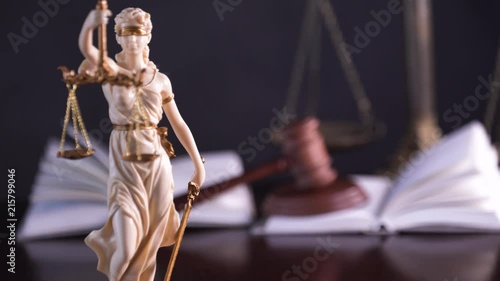 Law and Justice concept video, camera dolly