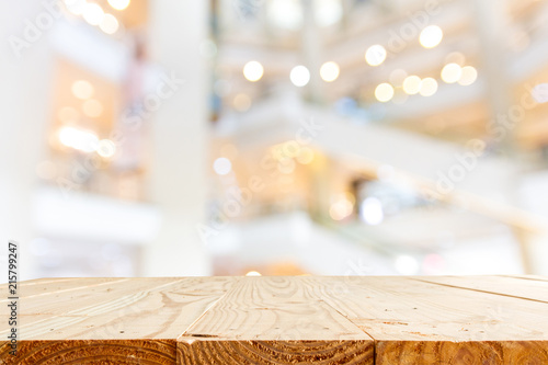 blur department store with bokeh background