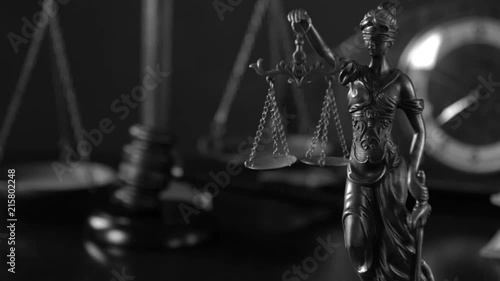 Law and Justice concept video, camera dolly