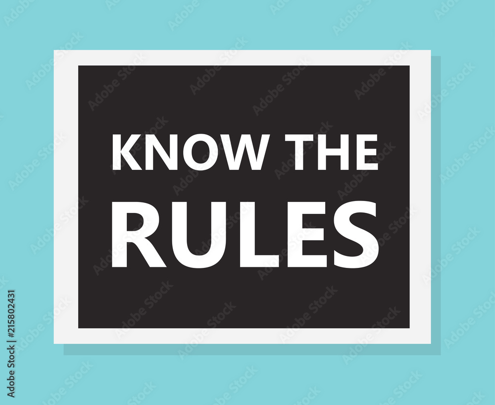 know the rules concept- vector illustration know the rules concept- vector illustration