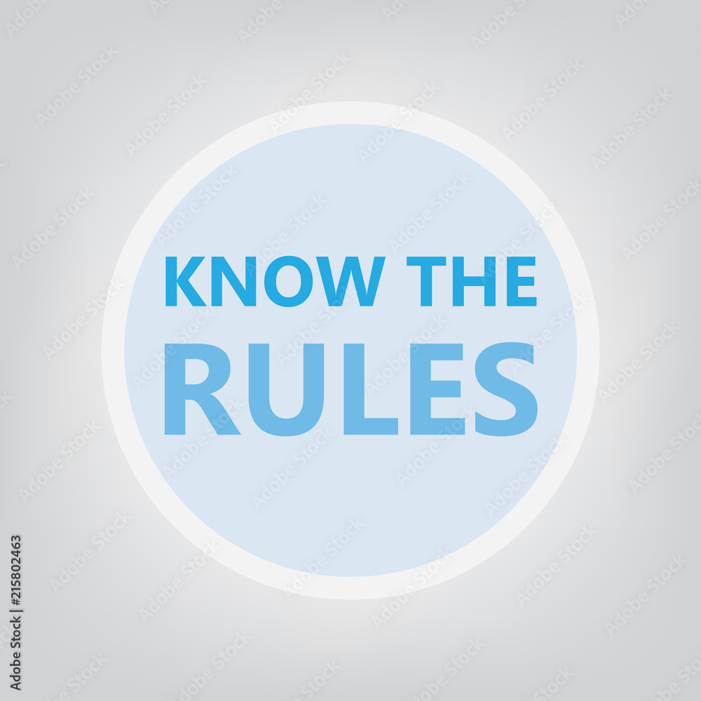 know the rules concept- vector illustration know the rules concept- vector illustration