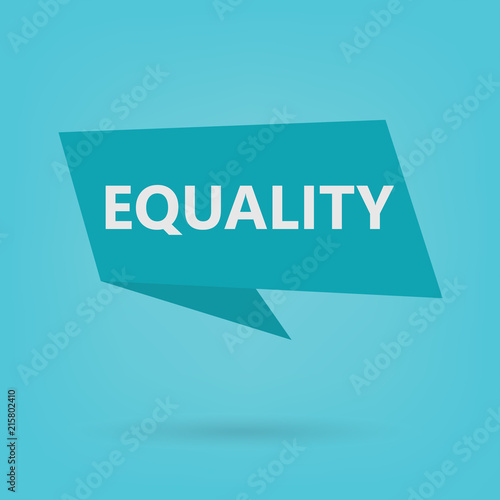 equality word on sticker- vector illustration