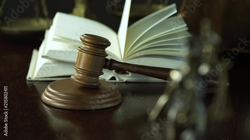 Law and Justice concept video, camera dolly