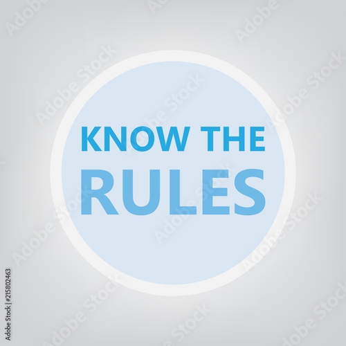 know the rules concept- vector illustration