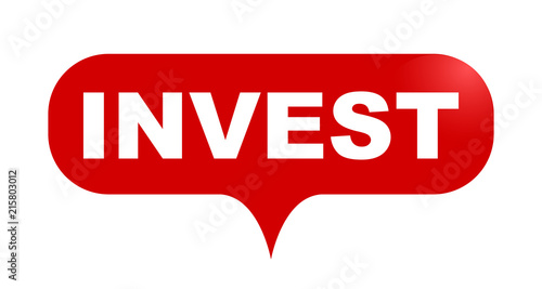 red vector bubble banner invest