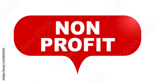 red vector bubble banner non profit