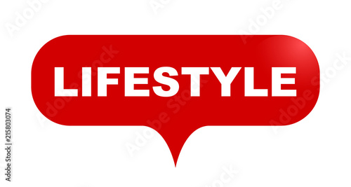 red vector bubble banner lifestyle