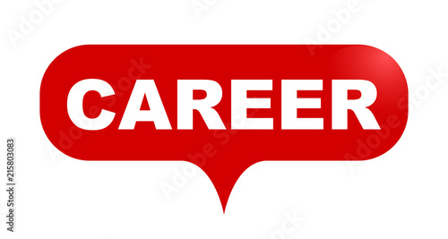 red vector bubble banner career