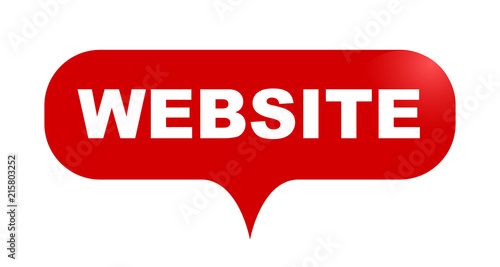red vector bubble banner website