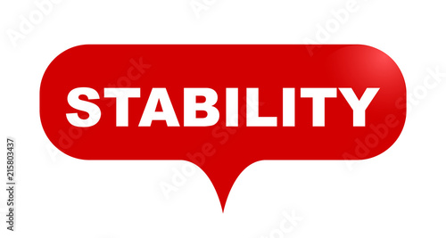 red vector bubble banner stability