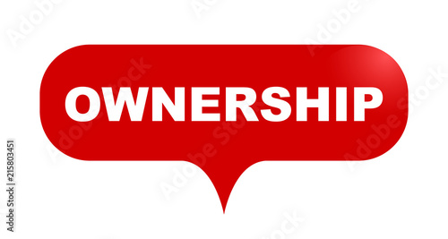red vector bubble banner ownership