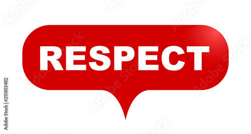 red vector bubble banner respect