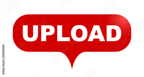 red vector bubble banner upload