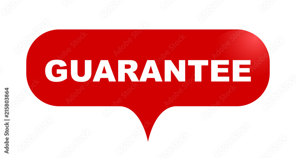 red vector bubble banner guarantee red vector bubble banner guarantee