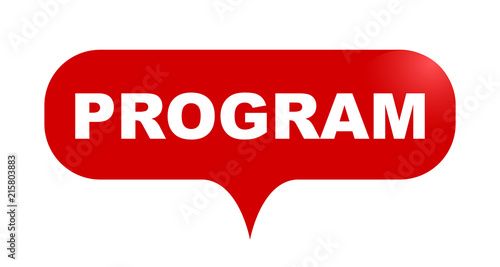 red vector bubble banner program