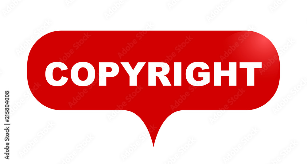 red vector bubble banner copyright red vector bubble banner copyright
