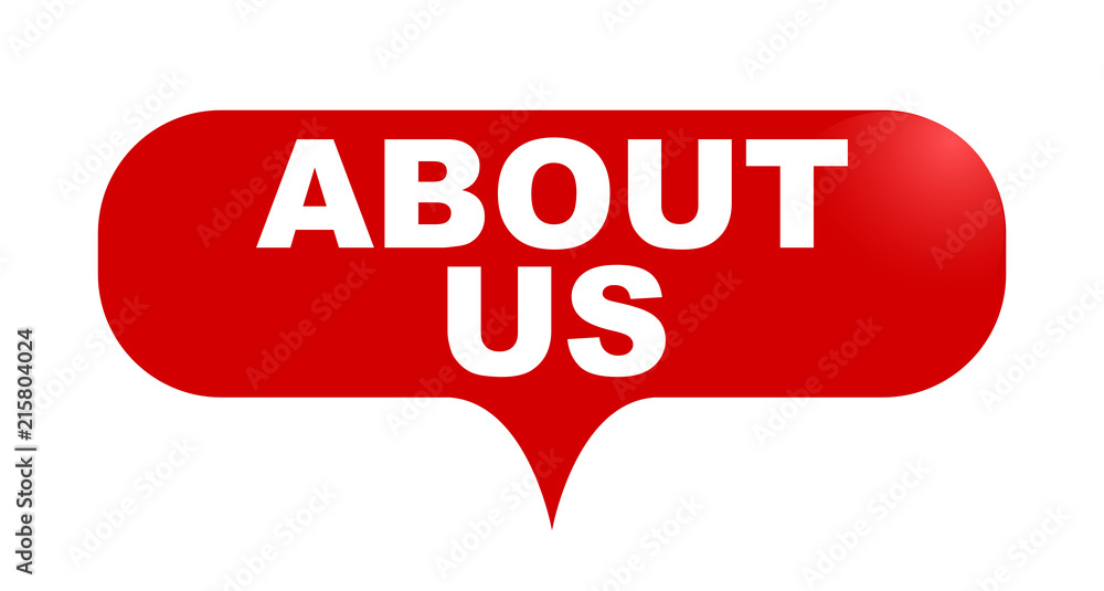 red vector bubble banner about us red vector bubble banner about us