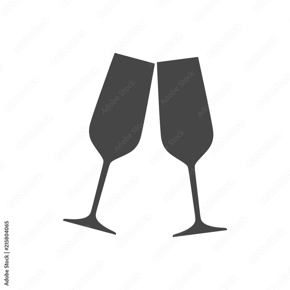 Champagne glass icon, Champagne Toast Icon - Illustration Champagne glass icon, Champagne Toast Icon - Illustration