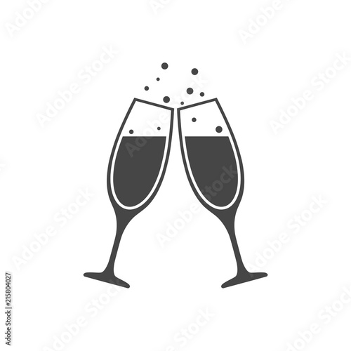 Champagne glass icon, Champagne Toast Icon - Illustration photo